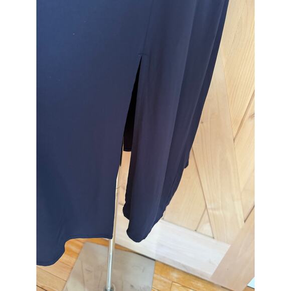 Boden | Navy Blue Cap Sleeve Fit-and-Flare Midi Dress | Size 10 Petite - Picture 4 of 14